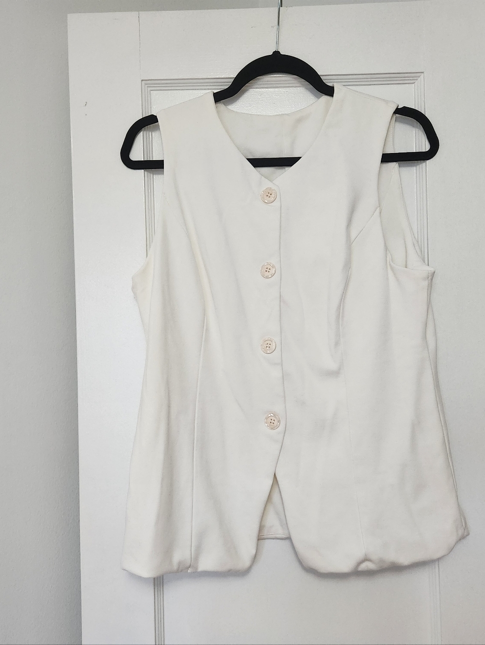 OGL Vest Button Up Top size large in white